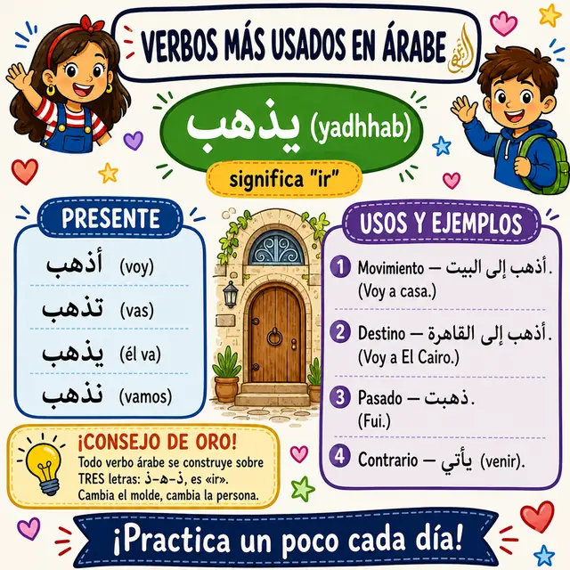 Mapa mental: verbo IR (dhahaba)